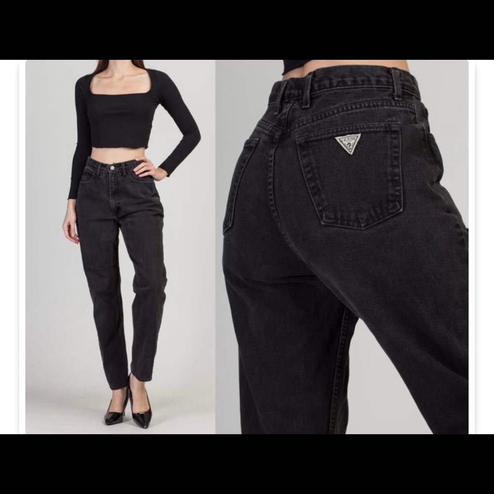 GUESS 90s High-Rise Skinny Tapered Mom Jeans